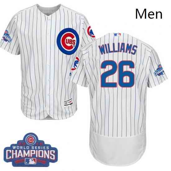 Mens Majestic Chicago Cubs 26 Billy Williams White 2016 World Series Champions Flexbase Authentic Collection MLB Jersey